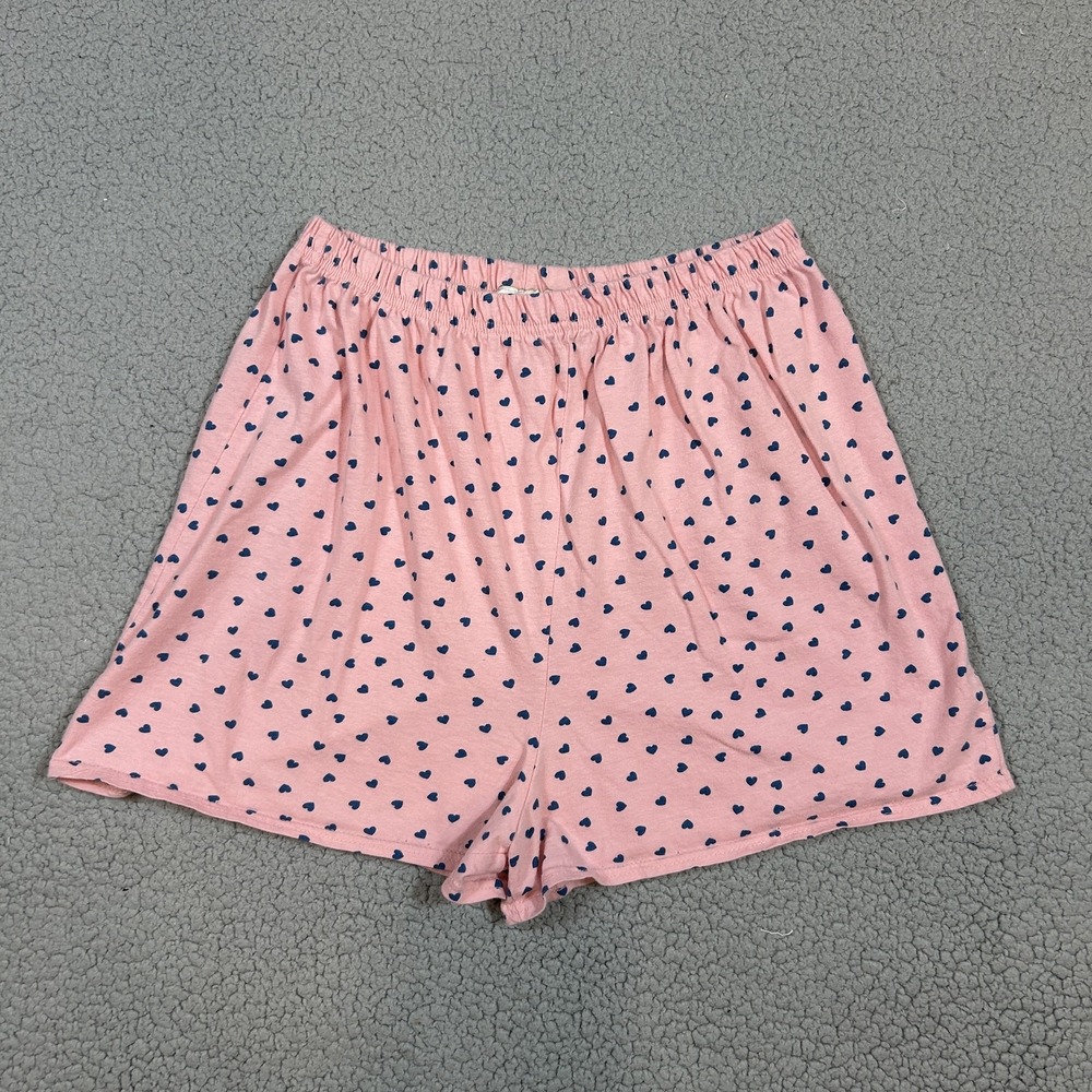 Vintage‎ Victoria's Secret Women's Pink Heart Print Pajama Shorts Size Small
